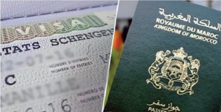 Visa Schengen et passeport marocain pour voyage en France.