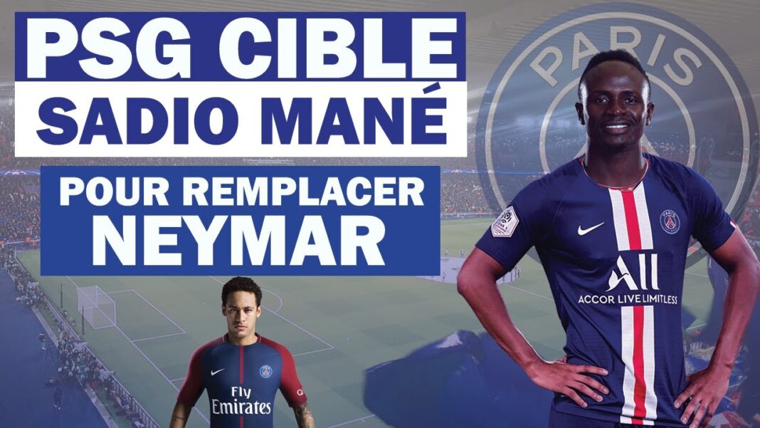 Sadio Mané en maillot du PSG, prêt à rejoindre le club.