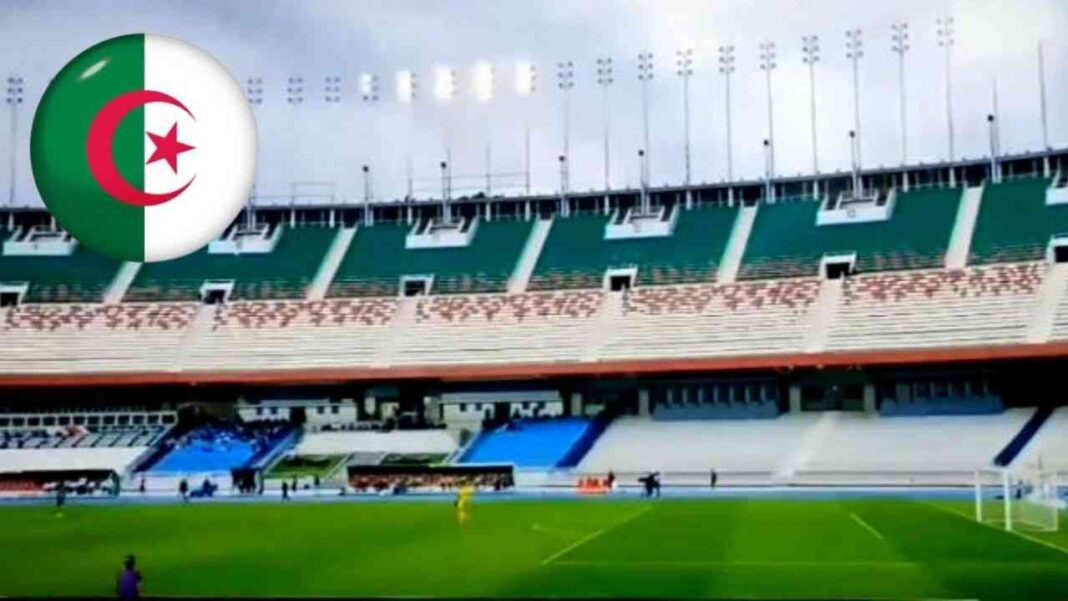 Stade du 5 Juillet rénové en Algérie, vue extérieure.