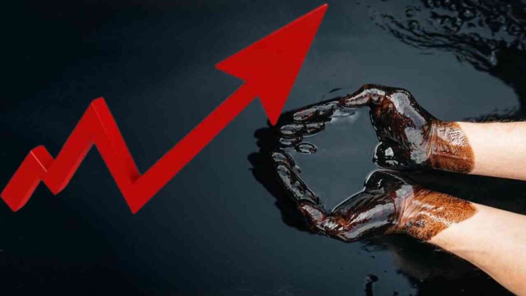Hausse des prix du pétrole Représentation graphique de la hausse des prix du pétrole en 2022.