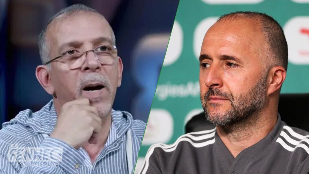 Hafid Derradji critique Belmadi lors d'une émission sportive.