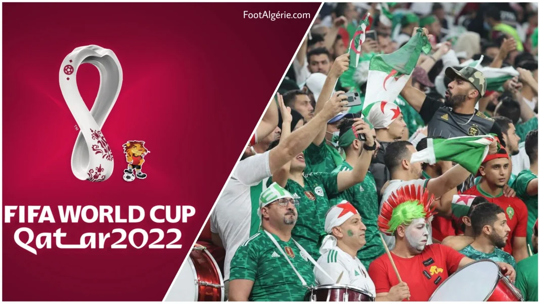 Supporters algériens en fête lors de la Coupe du Monde au Qatar.