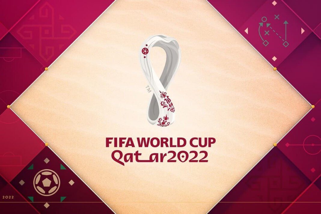 Logo officiel de la Coupe du Monde FIFA 2022 au Qatar.