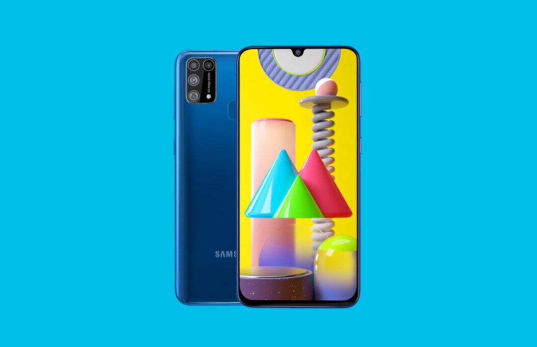 Smartphone Galaxy M31 avec écran vibrant et caméra quadruple.