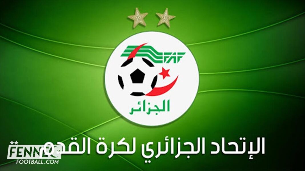 Logo de la FAF avec ballon de football et étoile verte.