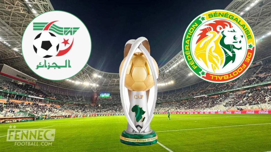 Trophée de la CAN 2023 entre l'Algérie et le Sénégal.