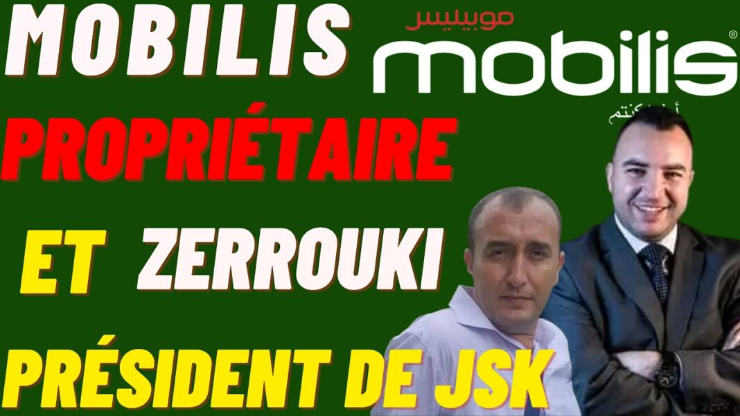 Zerrouki et un représentant de Mobilis lors d'une rencontre officielle.