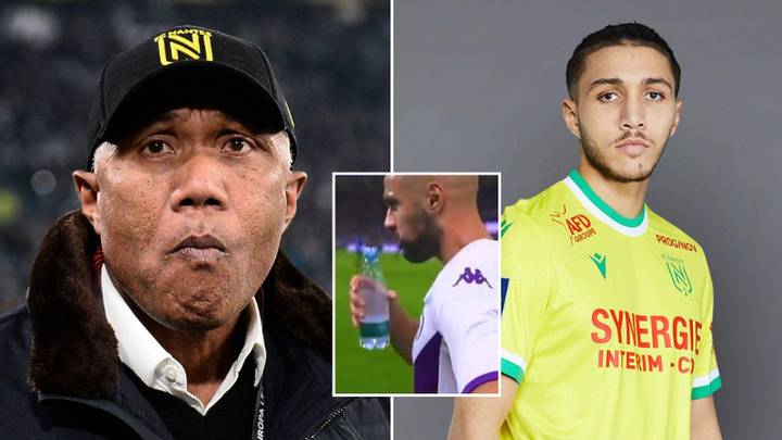 Joueur algérien en Ligue 1 lors d'un match important.