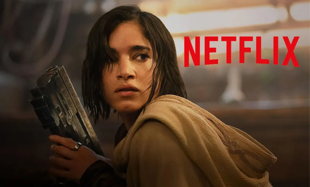 Actrice Sofia Boutella dans un film de science-fiction sur Netflix.