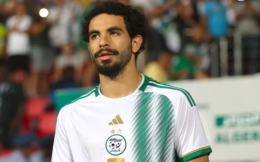 Rayan Ait-Nouri en maillot de l'Algérie lors de la CAN 2023.