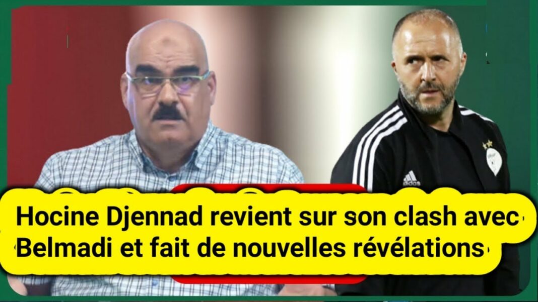 Hocine Djennad et Belmadi en débat Hocine Djennad et Belmadi lors d'une discussion intense.
