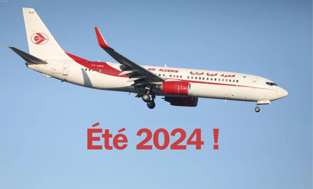 Air Algérie été 2024 Avion d'Air Algérie en vol pour l'été 2024.