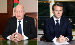 Assassinat de Larbi Ben M’hidi : Emmanuel Macron rompt 67 ans de silence et reconnaît le crime d'État Tebboune et Macron lors d'une rencontre officielle en France.