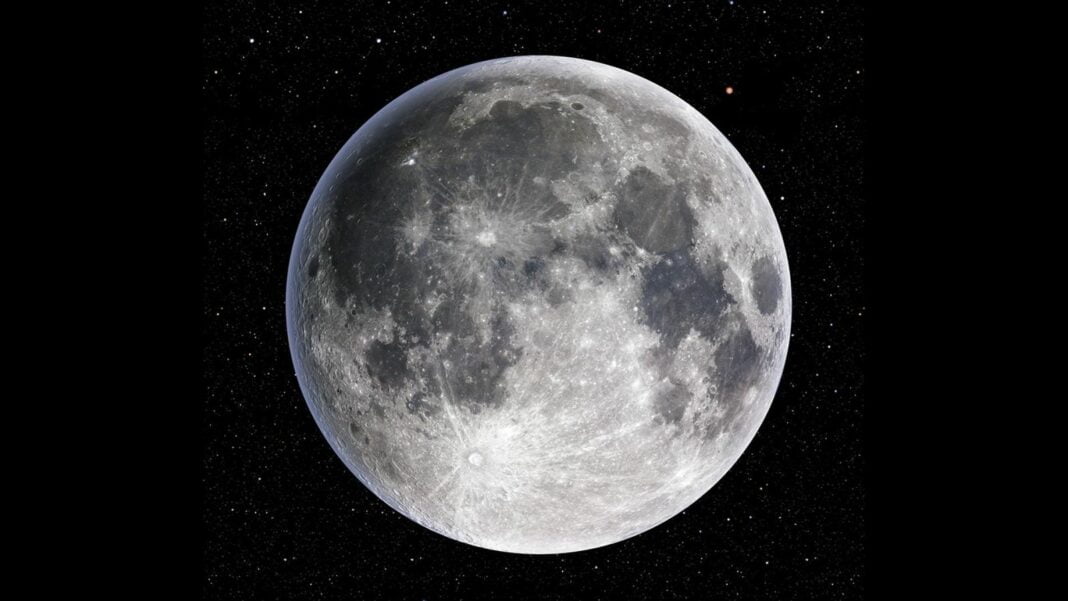 Image de la lune avec cratères visibles dans l'espace.