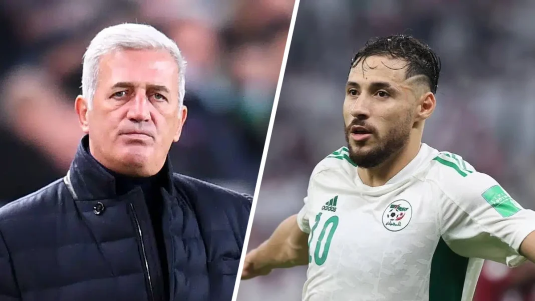 Youcef Belaili et Petkovic lors d'une rencontre sportive importante.