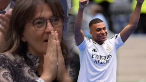 "Uno, dos, tres...Hala Madrid", Kylian Mbappe, des rues de Bondy, au mythique Santiago Bernabeu! Un rêve de gamin, devenu réalité Kylian Mbappe célébrant sa victoire au Santiago Bernabeu.