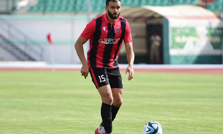 Nabil Lamara en entraînement avec USM Alger en Tunisie.