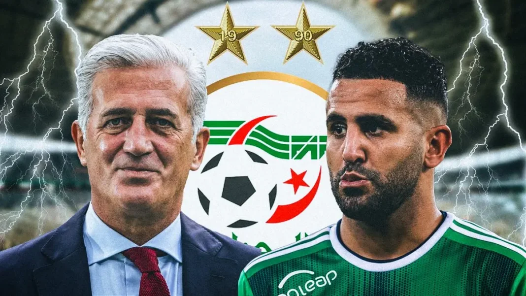 Riyad Mahrez et Petkovic lors d'une réunion importante.