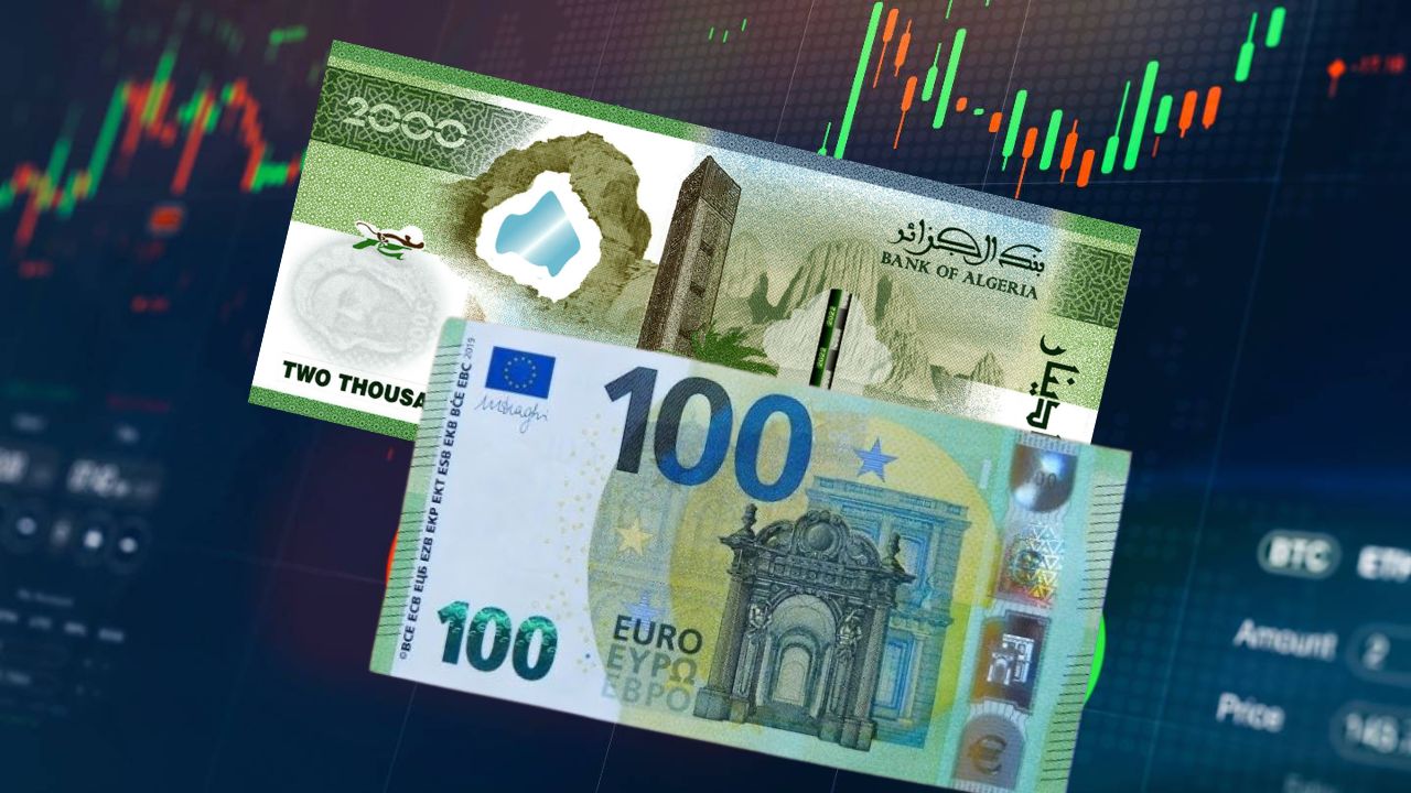 Taux de change : 100 euros vaut 26.000 dinars algériens sur le marché noir ce 6 octobre 2024 en Algérie