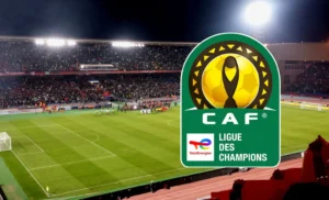 CAF : Une ruse des dirigeants pourrait offrir une opportunité de luxe à l'Algérie Stade de football avec logo de la CAF et Coupe de la CAF 2024.