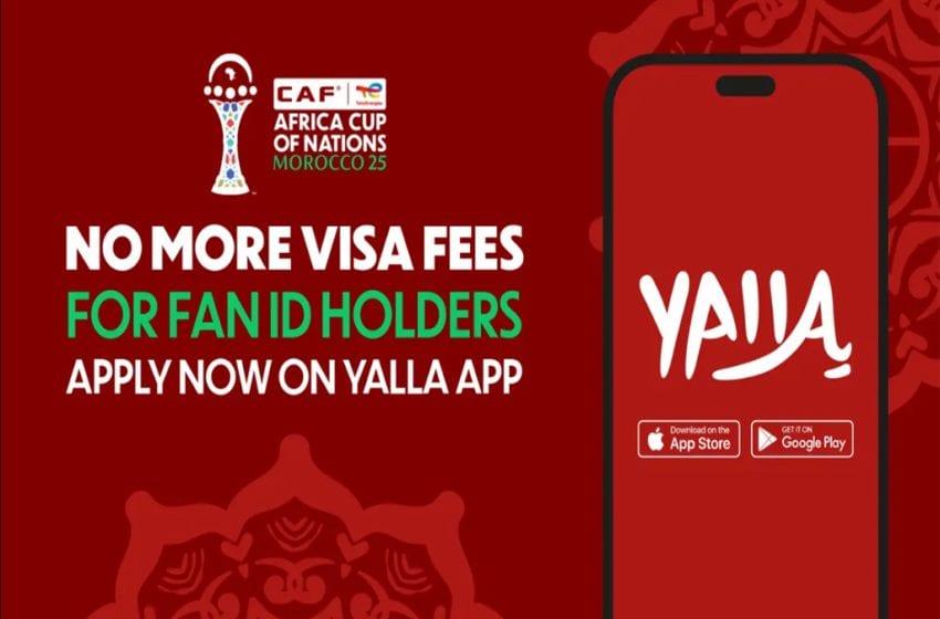 Application Yalla pour les détenteurs de Fan ID, pas de frais de visa.
