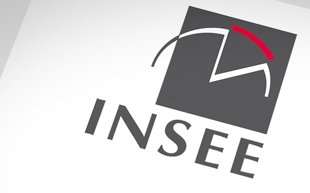 Logo de l'INSEE avec graphique de données.
