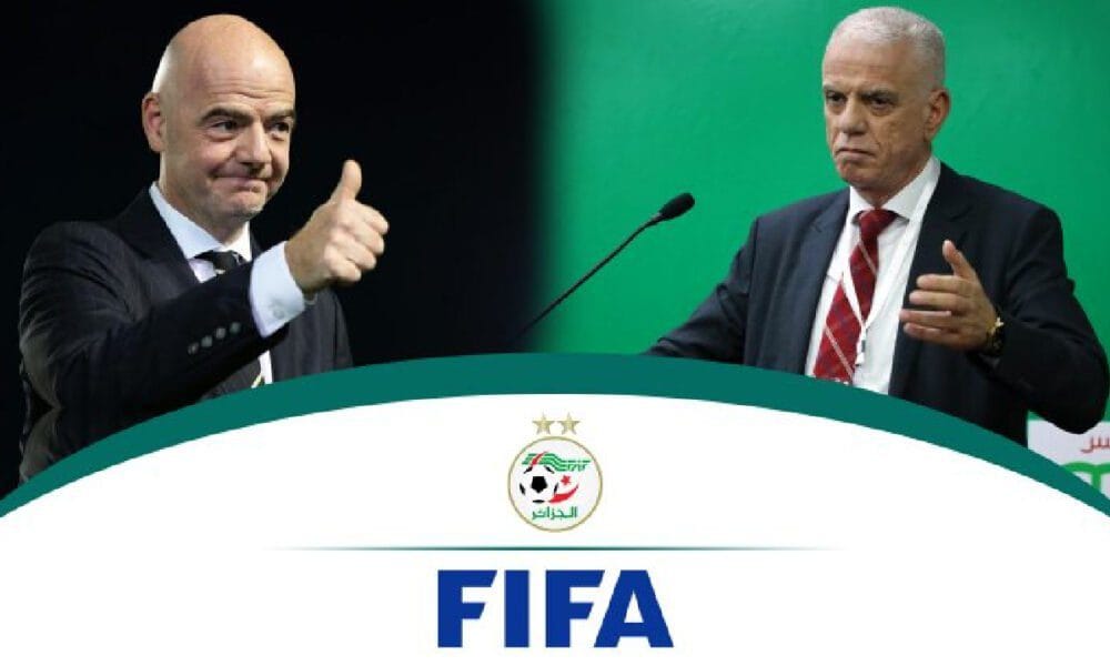 Zefizef et Infantino lors d'une rencontre FIFA à Paris.