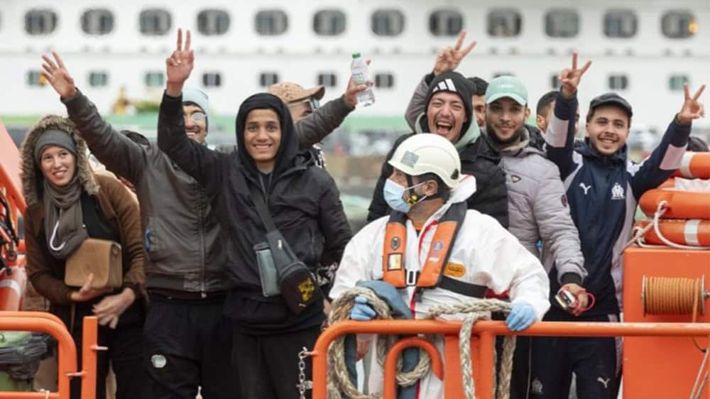 Groupes de migrants accueillis en Méditerranée.
