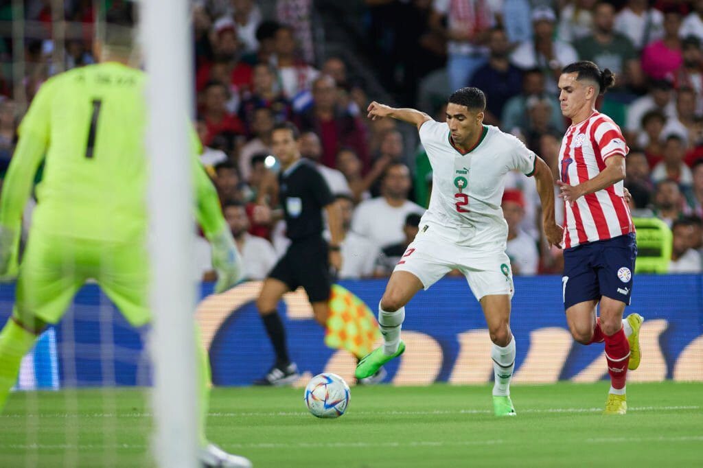 Amical : Le Maroc et le Paraguay se neutralisent Joueur marocain en action lors du match contre le Paraguay.
