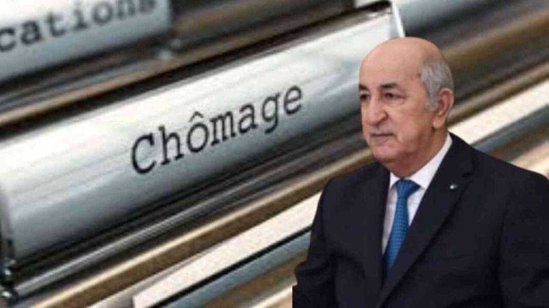 Sans cette condition, pas d’allocation chômage Homme d'affaires sérieux devant un panneau 'Chômage'.