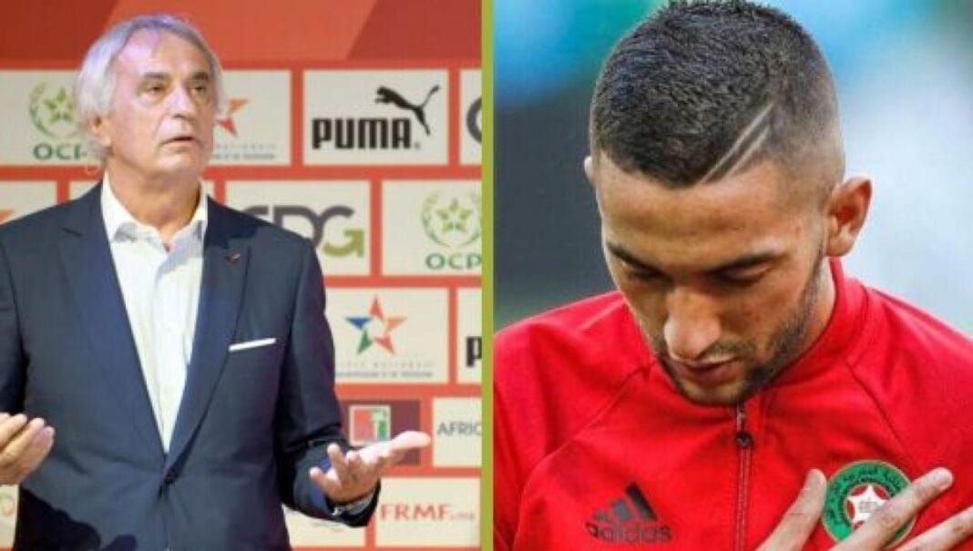 Ziyech, joueur marocain, lors d'une rencontre sportive.