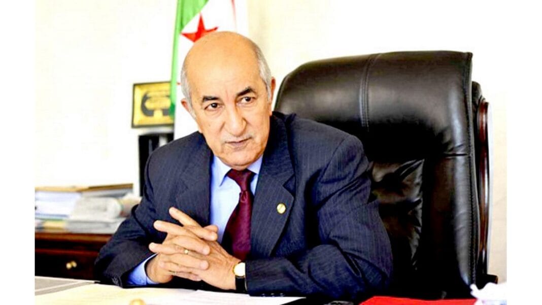 Le président Tebboune lors d'une réunion sur la sécurité en Afrique.