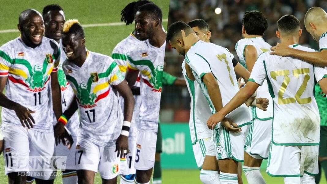 Match Amical : l’Algérie et le Mali se neutralisent Les joueurs de l'équipe d'Algérie en action lors d'un match.