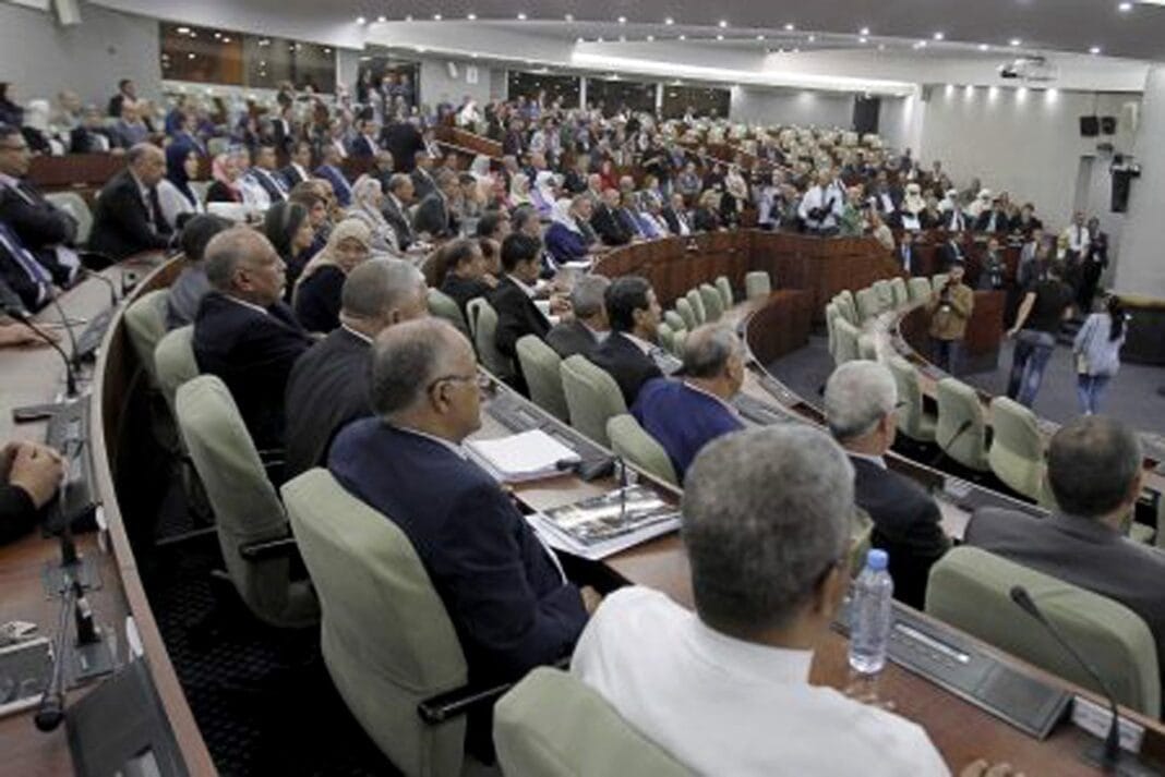 Conseil de la nation en session Assemblée du Conseil de la nation lors du vote du projet de loi de finances 2023.
