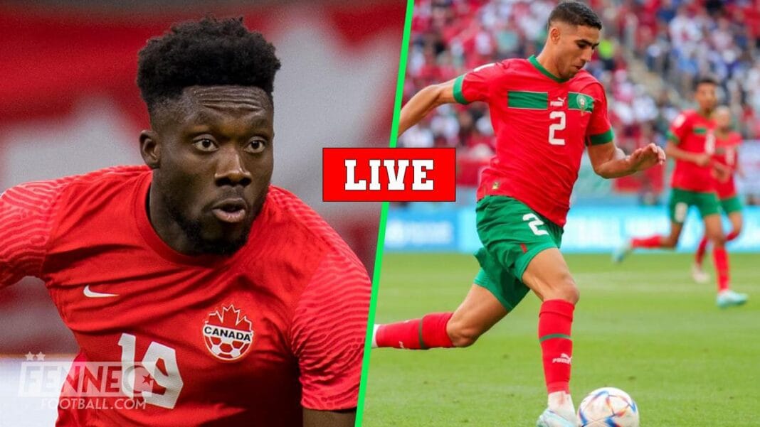 Coupe du monde 2022 : À quelle heure et sur quelle chaîne voir Canada – Maroc en direct ? Joueur marocain en action lors du match contre le Canada en Coupe du Monde 2022.