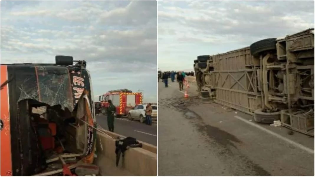 Triste! huit morts dans le renversement d’un bus dans la wilaya de M’Sila Bus renversé dans la wilaya de M'Sila après un accident grave.