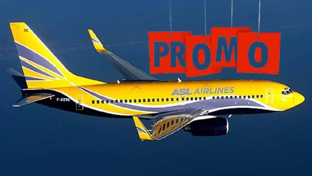ASL Airlines propose des vols entre Alger et Lyon à 56 euros seulement Avion d'ASL Airlines avec offre promotionnelle entre Alger et Lyon.