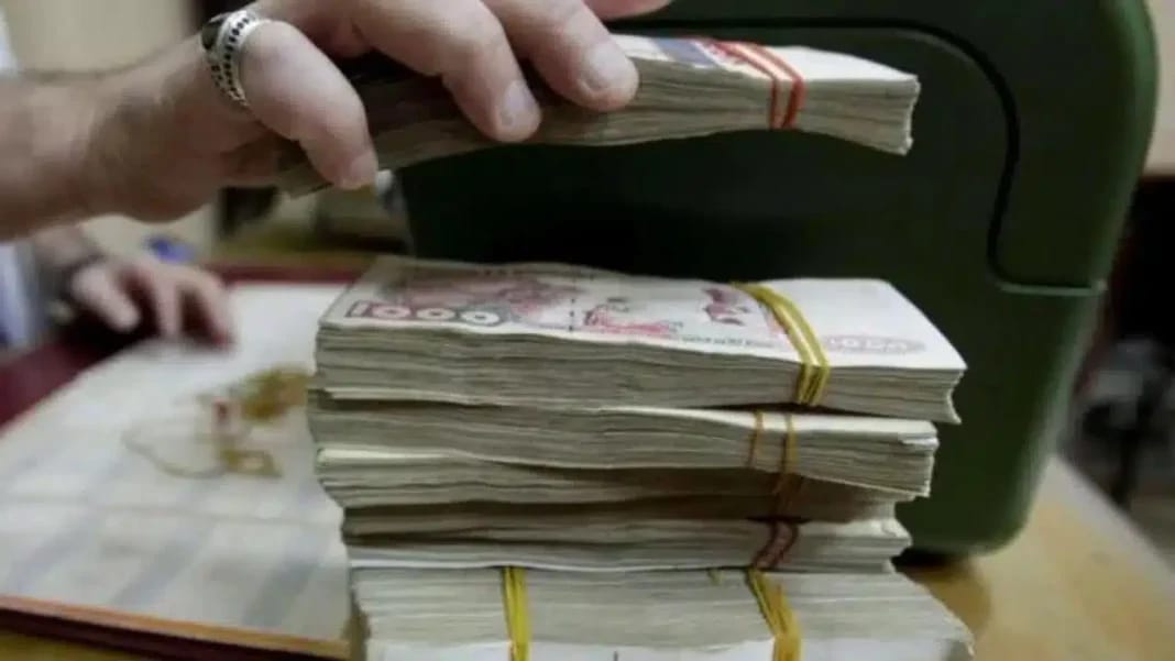 Hausse des salaires en Algérie : Du nouveau sur la date de versement des augmentations Main tenant des billets de banque algériens pour distribution.
