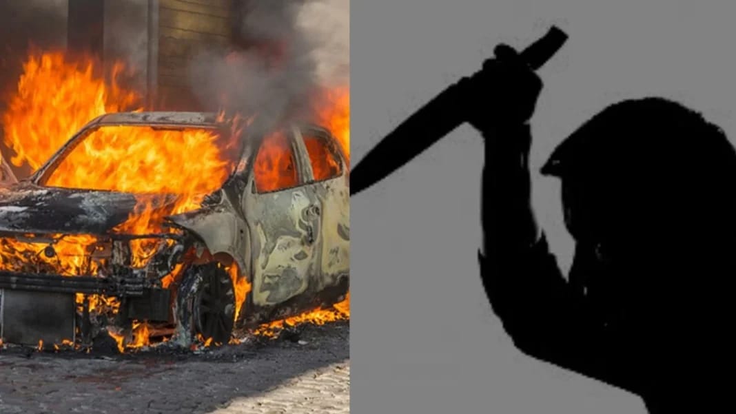 Triste : A Sétif, un jeune homme victime d’homicide dans des conditions horribles. Voici l’auteur de l’acte. Voiture en flammes à Sétif, scène de violence.