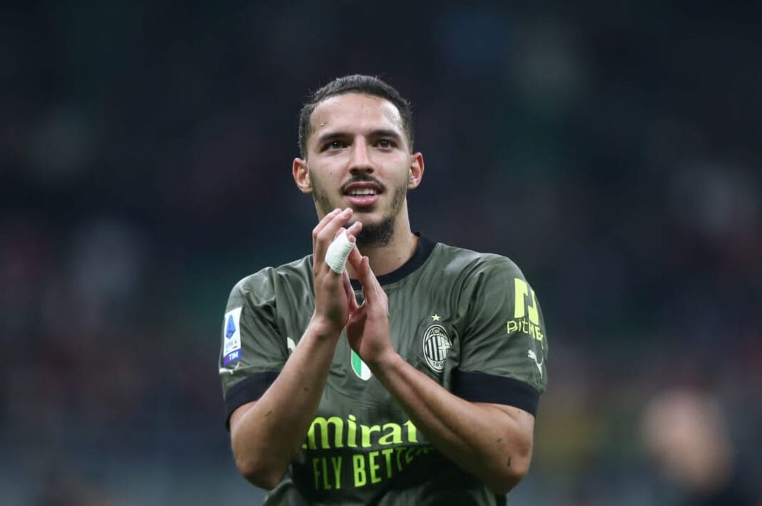 Ismaël Bennacer joueur d'AC Milan lors d'un match.