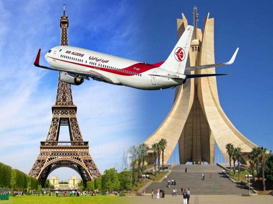 « J’aime Air Algérie pour…», un voyageur tombe d’admiration pour la compagnie aérienne. Avion Air Algérie survolant Ouagadougou avec la Tour de la Liberté en arrière-plan.