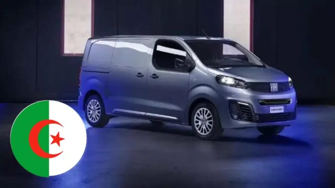 Véhicule utilitaire Fiat Scudo dans un entrepôt en Algérie.