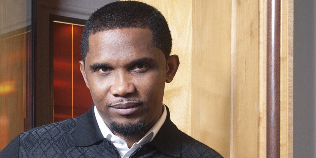 Samuel Eto’o en interview Samuel Eto’o, célèbre footballeur camerounais, en interview.