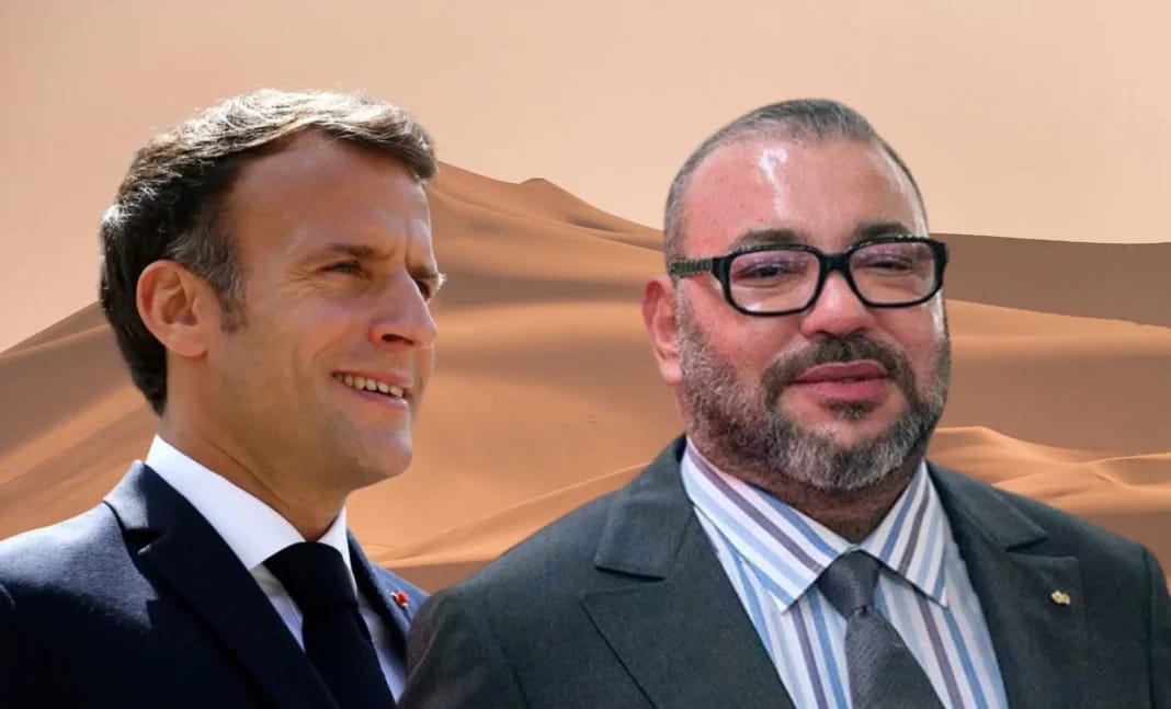 Crise Franco-Marocaine : le Roi Mohammed VI veut dicter la politique de la France au Maghreb Emmanuel Macron et un leader marocain lors d'une rencontre diplomatique.