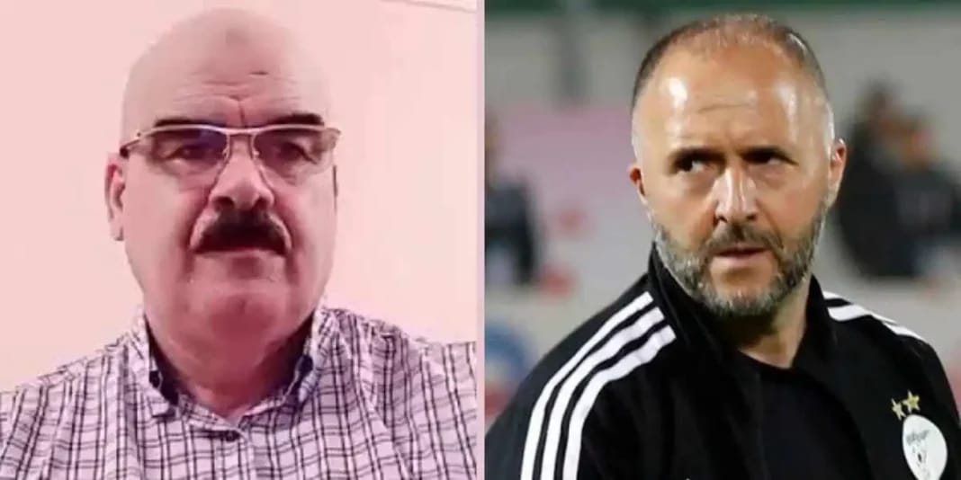 Hocine Djennad lance un défi à Belmadi. Le voici… Hocine Djennad et Belmadi en conversation lors d'un événement sportif.