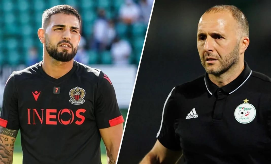 Andy Delort réalise un triplé en Qatar stars league et lance un message au sélectionneur Algérien Andy Delort, joueur de football algérien, lors d'un match en Qatar Stars League.