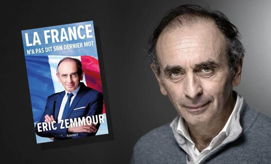 Livre d'Éric Zemmour avec la couverture 'La France n'a pas dit son dernier mot'.
