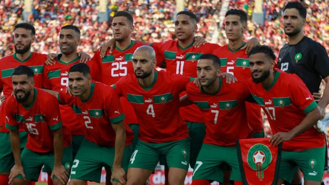 CAN 2023 : Changements inattendus pour l’équipe du Maroc Les joueurs marocains lors d'un match de la CAN 2023.