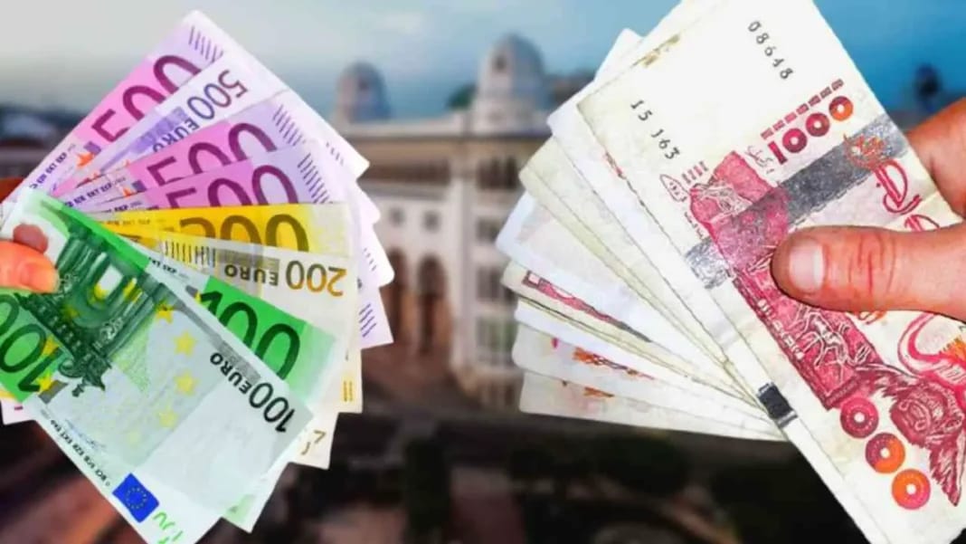 Taux de change en Algérie : la valeur de 100 € en DZD sur le marché noir ce 23 janvier 2024 Échange de devises avec euros et dinar algérien en main.