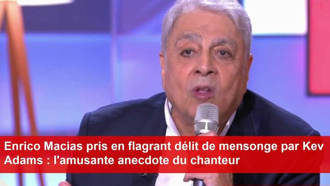 Enrico Macias lors d'une interview Enrico Macias parlant dans une émission télévisée.